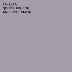 #A49EAA - Amethyst Smoke Color Image